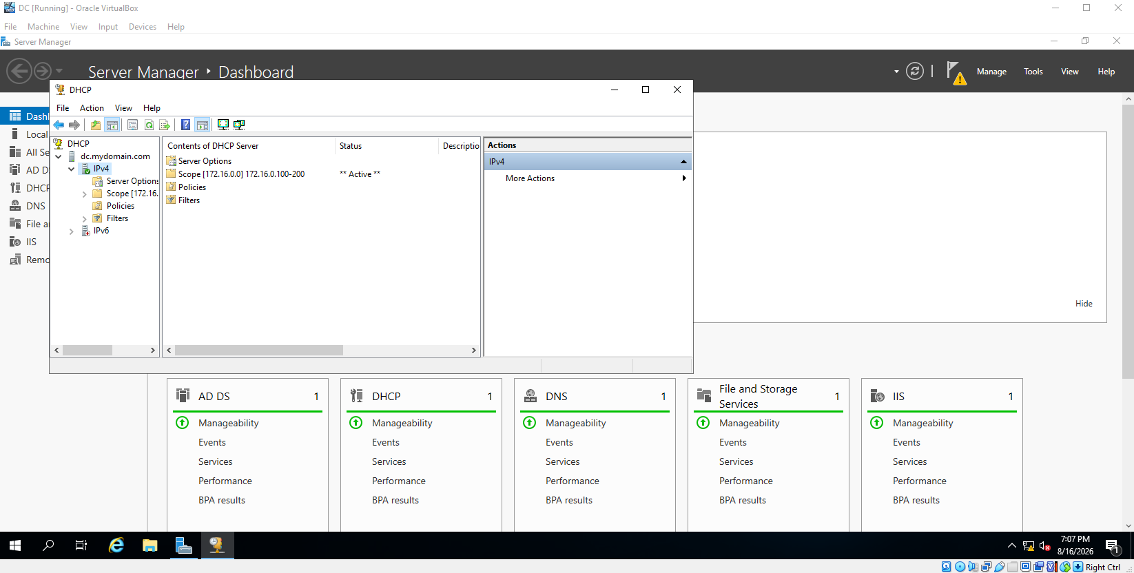 DHCP Scope Deployment & Lease Management
