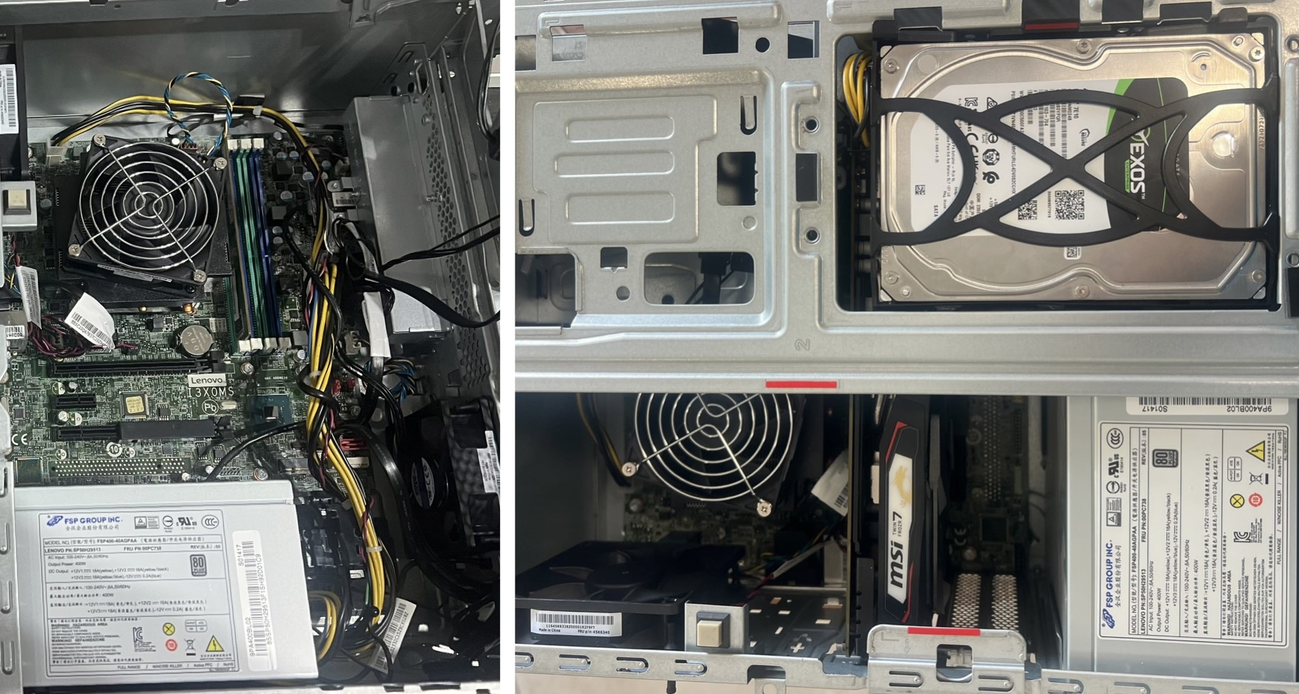 Physical Bare-Metal Server Hardware Setup & Chassis Interior